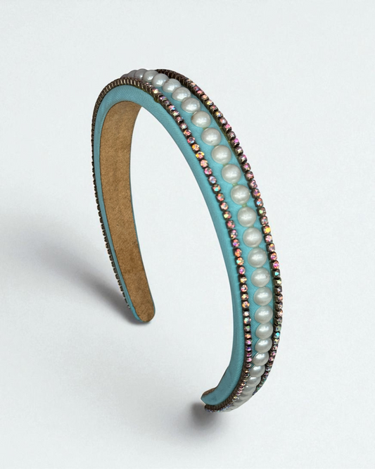 Diadema Edna Azul Celeste