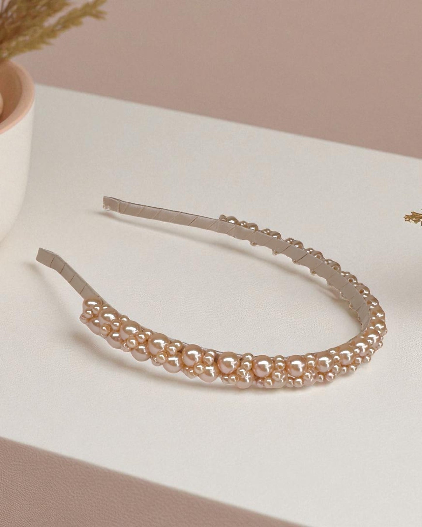 Diadema Perla Adella Champán