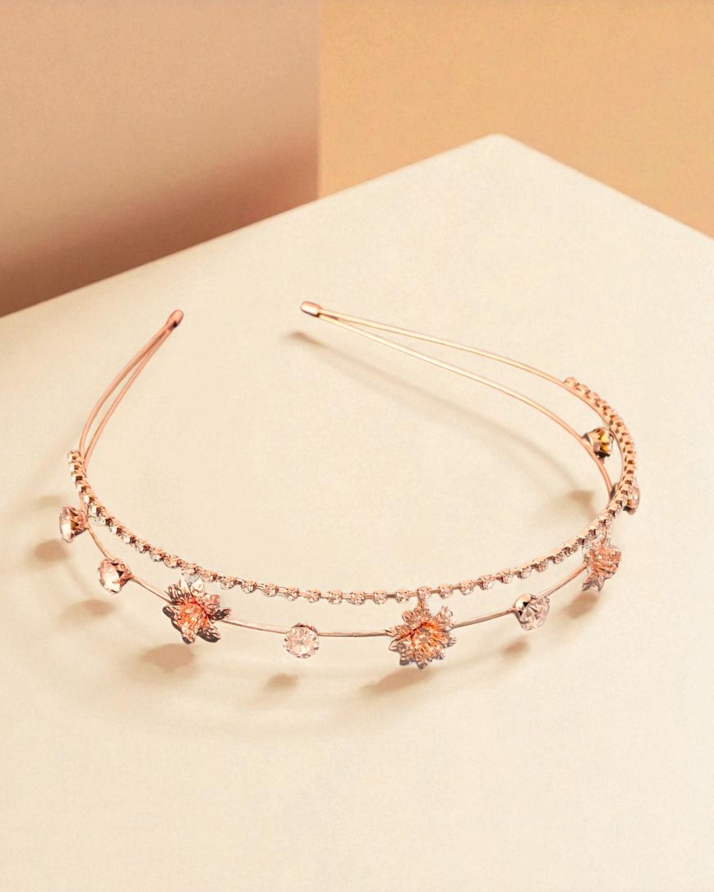 Diadema Lysandra Oro Rosa