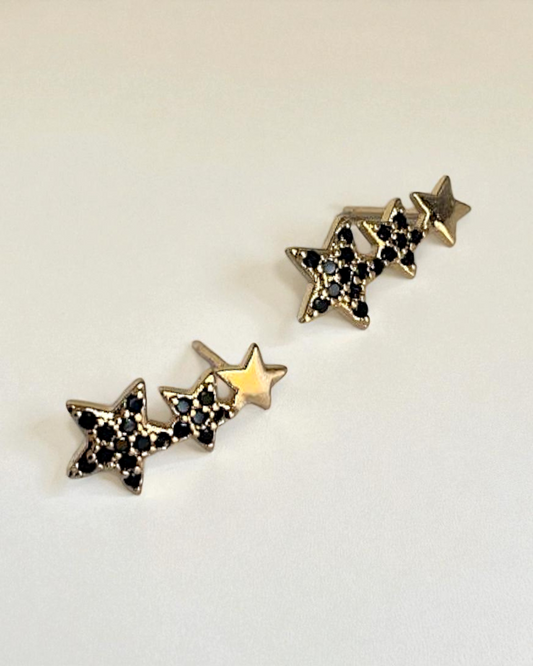 Broqueles Estrellas Negras