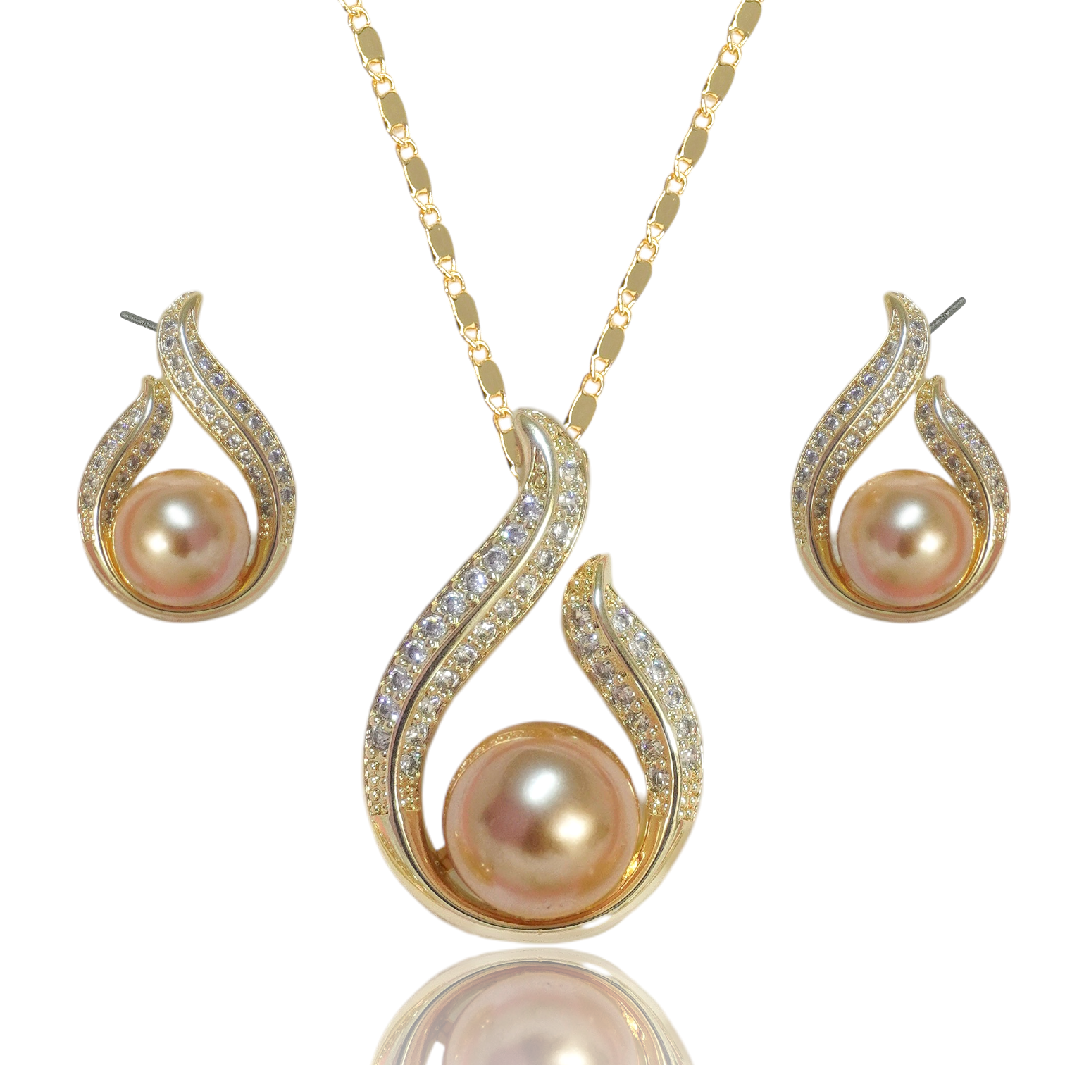 Juego Perla Amanecer con Aretes