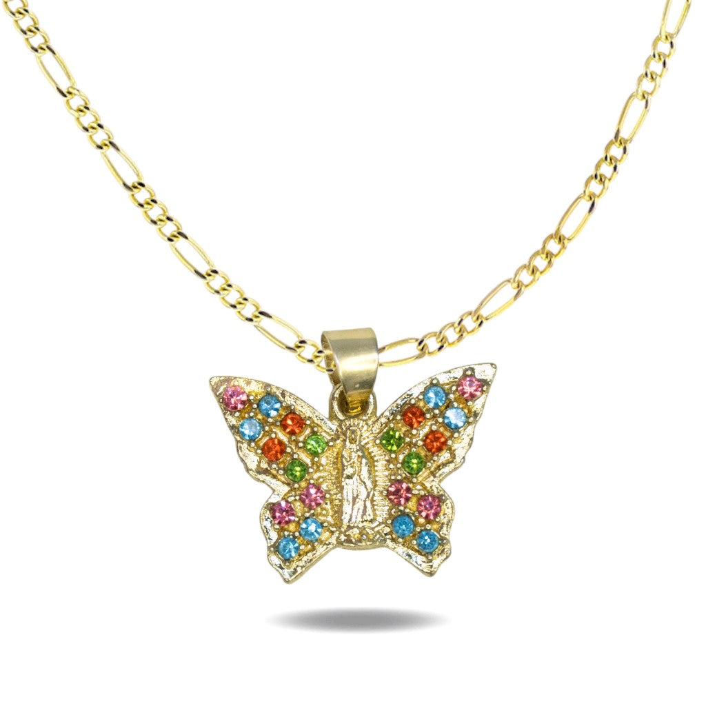 Collar Virgen Mariposa Multicolor