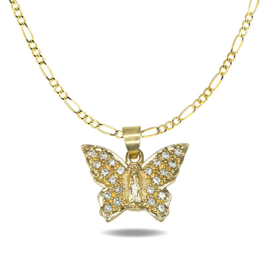 Collar Virgen Mariposa Blanca