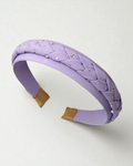 Diadema Básica Trenzada con brillos Lila