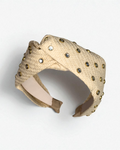 Diadema Básica con nudo tejido Beige