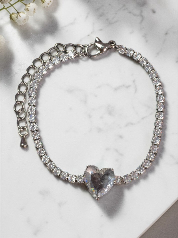 Pulsera Corazón Plata