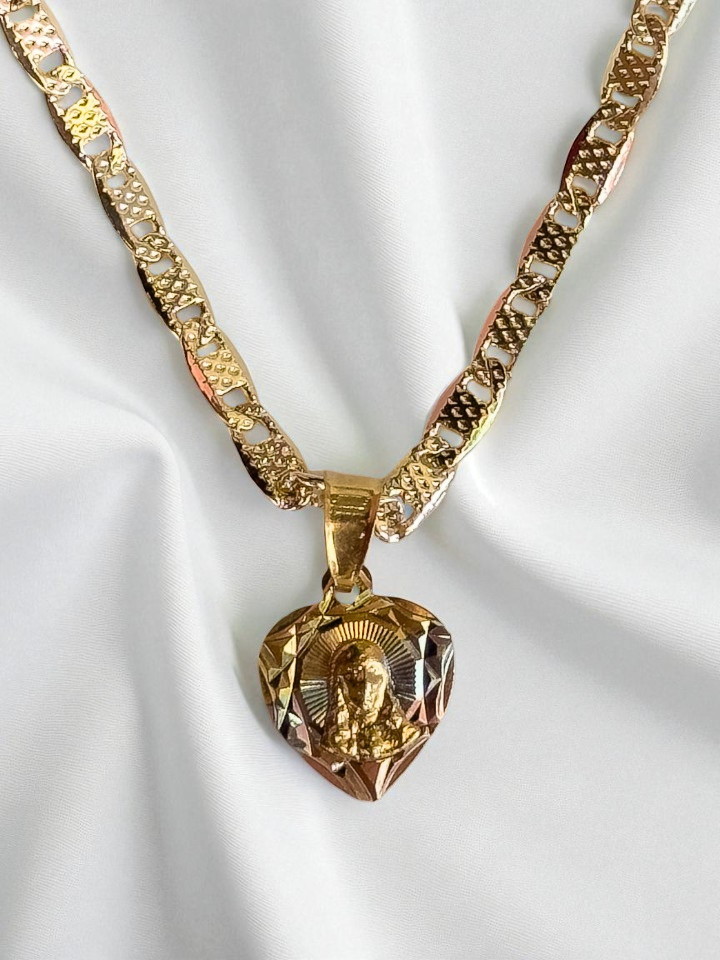 Collar del Sagrado Corazón de Jesús 3 Oros
