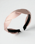 Diadema Básica Trenzada Rosa Palo