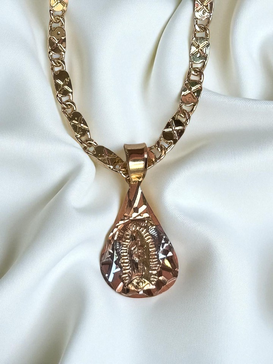 Collar Virgencita Gota 3 Oros