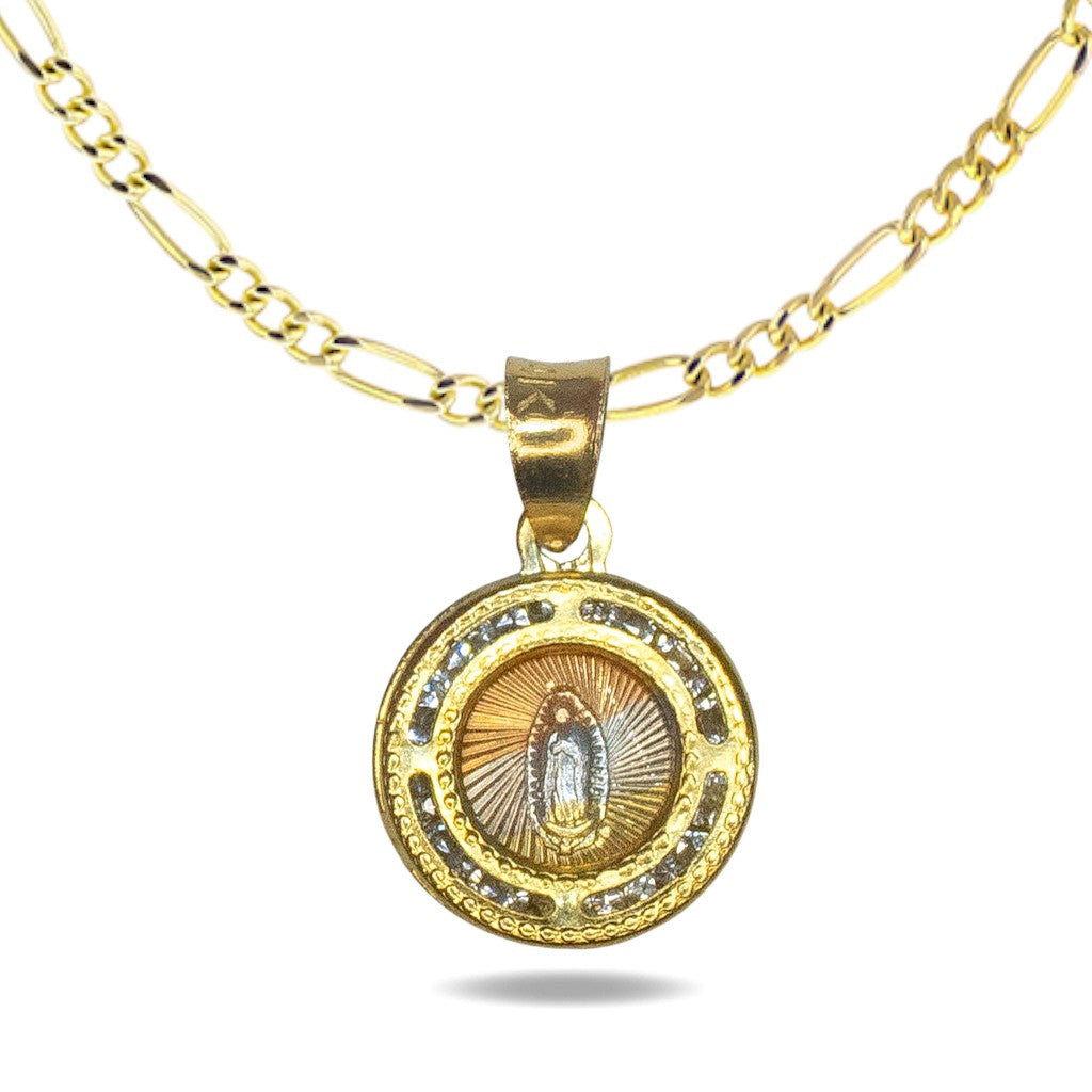 Collar con Virgencita Circular Mini